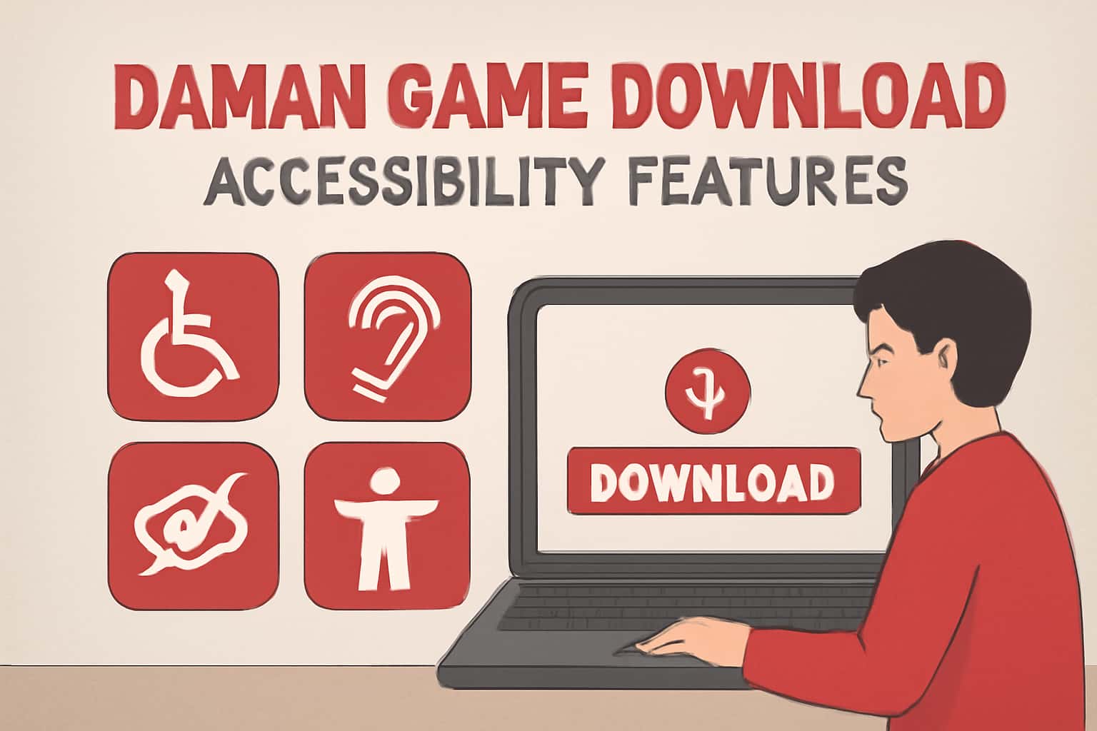 An illustration showcasing accessibility features in Daman Game Download, highlighting inclusivity in gaming.