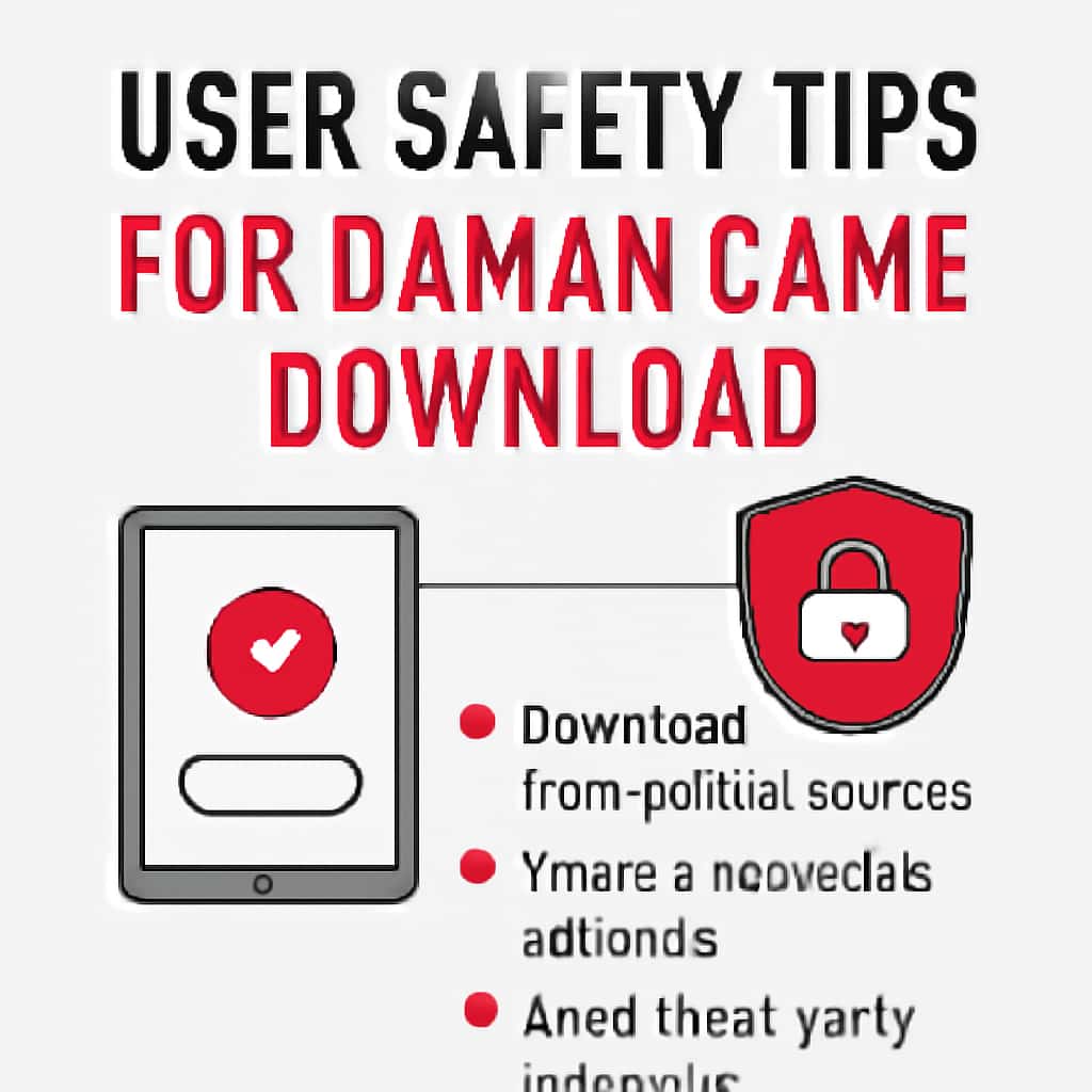 Diagram outlining safety tips for Daman Game Download.